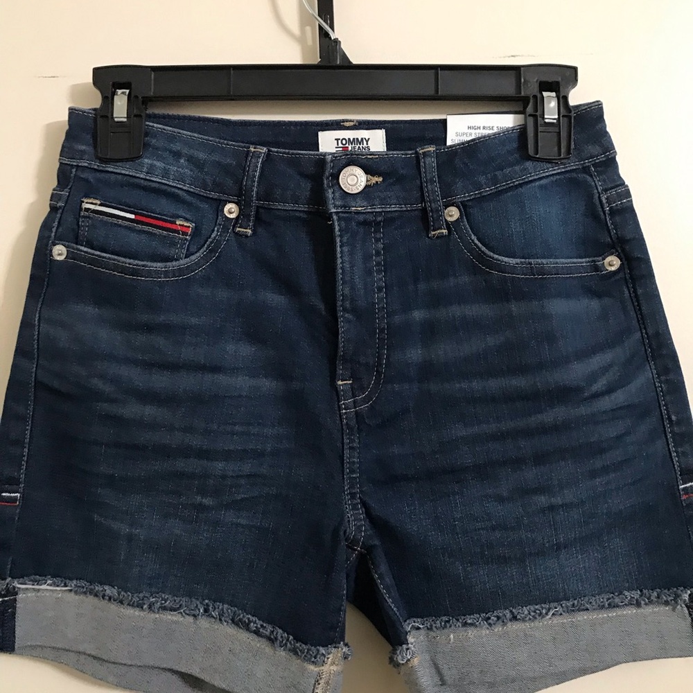 Tommy Hilfiger Women's Blue Denim Shorts
